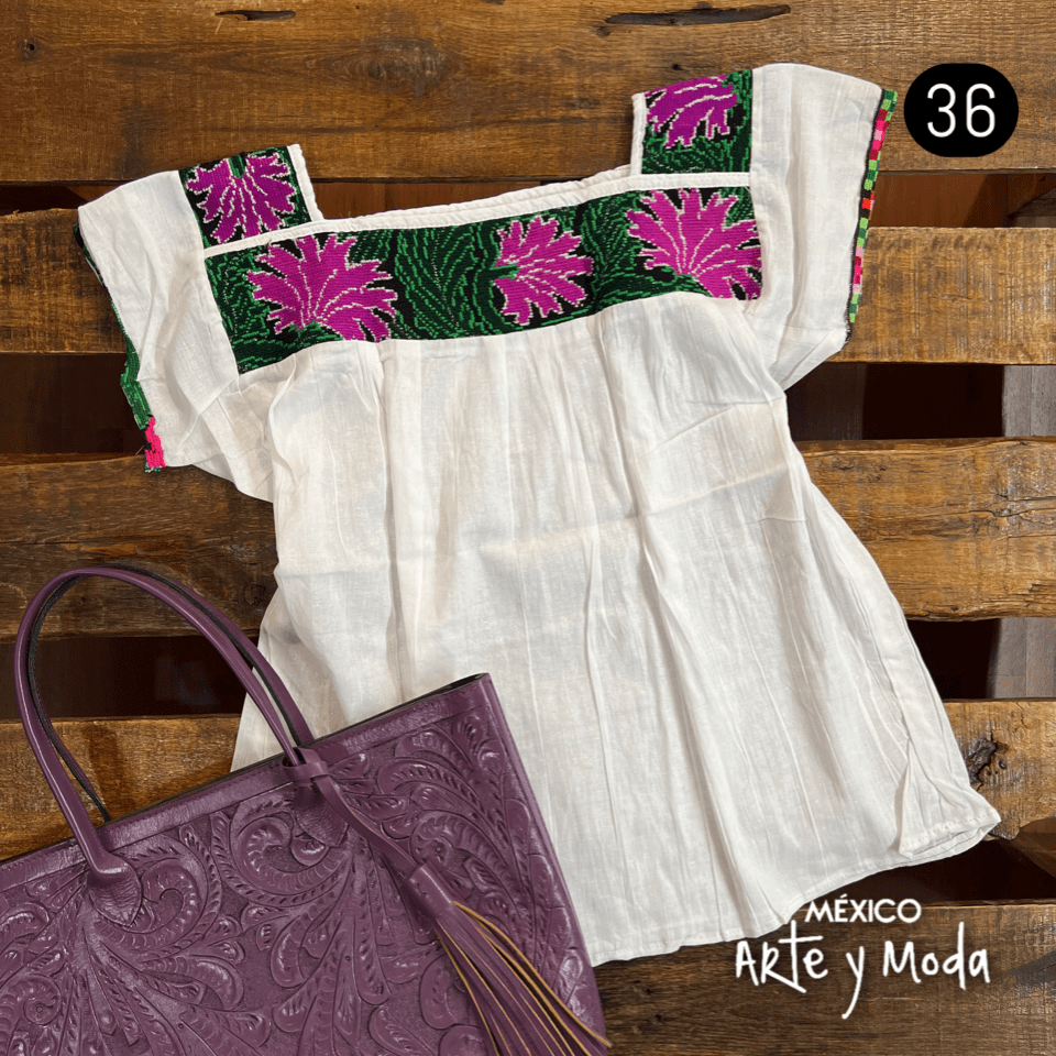 Blusa Punto de Cruz - MÉXICO ARTE Y MODA - Blusa Bordada