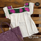 Blusa Punto de Cruz - MÉXICO ARTE Y MODA - Blusa Bordada