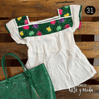 Blusa Punto de Cruz - MÉXICO ARTE Y MODA - Blusa Bordada
