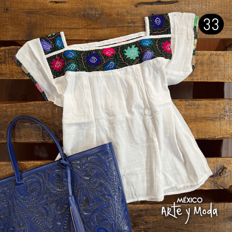 Blusa Punto de Cruz - MÉXICO ARTE Y MODA - Blusa Bordada
