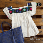 Blusa Punto de Cruz - MÉXICO ARTE Y MODA - Blusa Bordada