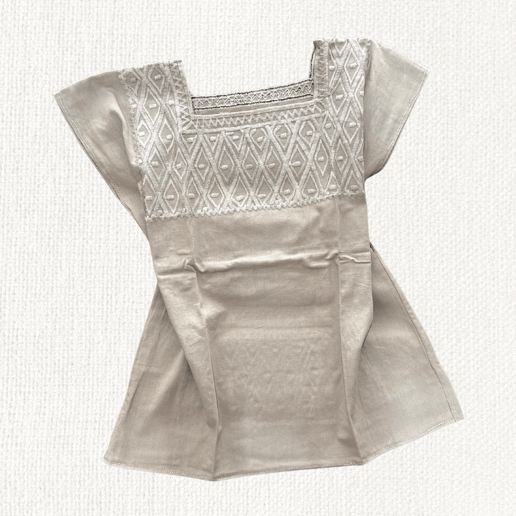Blusa Rombo Unitono - MÉXICO ARTE Y MODA - Blusa Bordada