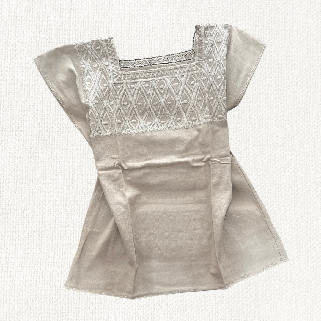 Blusa Rombo Unitono - MÉXICO ARTE Y MODA - Blusa Bordada