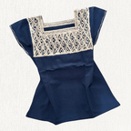 Blusa Rombo Unitono - MÉXICO ARTE Y MODA - Blusa Bordada