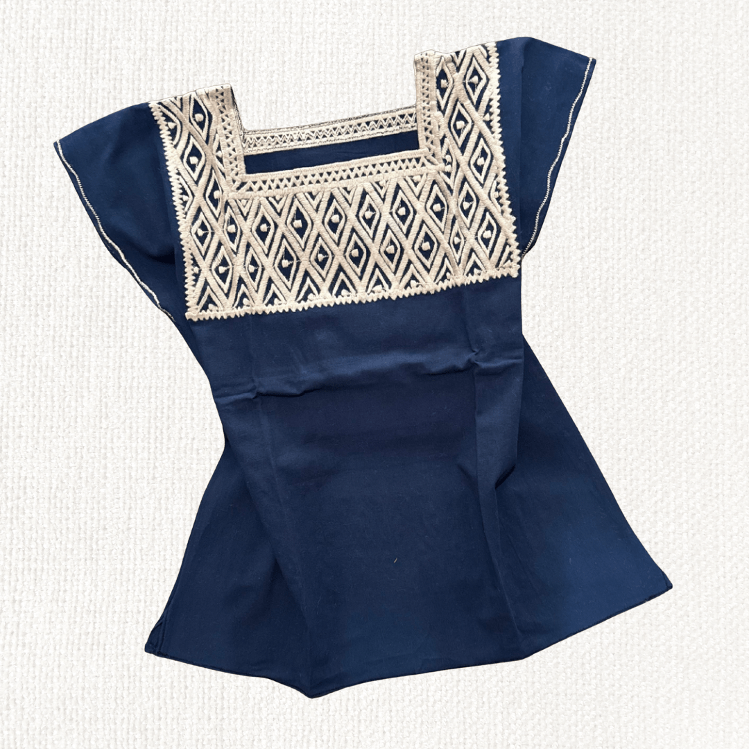Blusa Rombo Unitono - MÉXICO ARTE Y MODA - Blusa Bordada