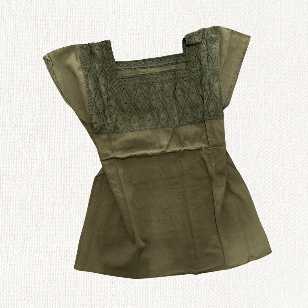 Blusa Rombo Unitono - MÉXICO ARTE Y MODA - Blusa Bordada