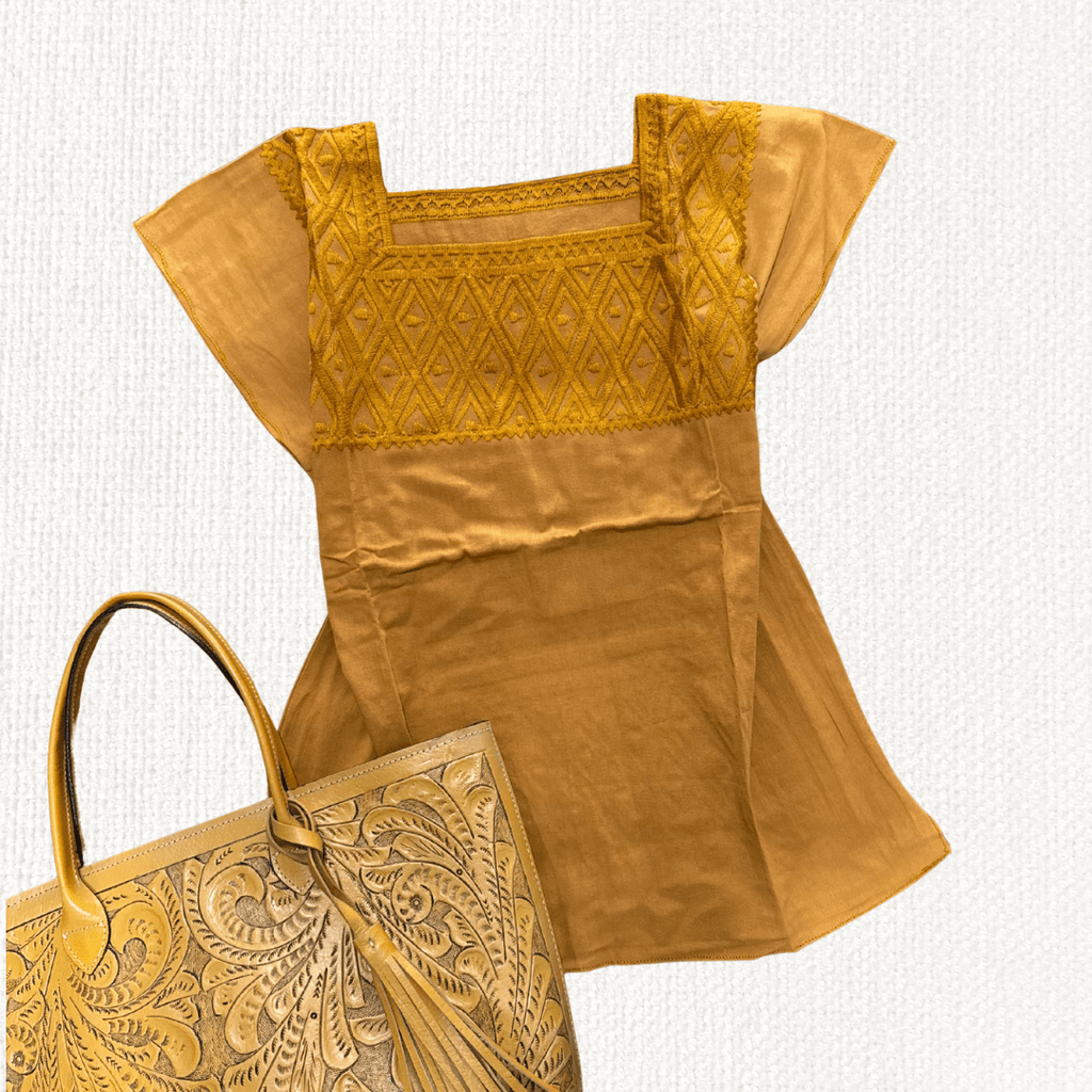 Blusa Rombo Unitono - MÉXICO ARTE Y MODA - Blusa Bordada