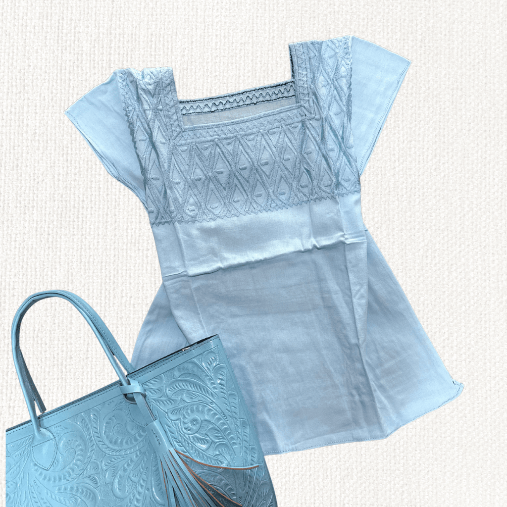 Blusa Rombo Unitono - MÉXICO ARTE Y MODA - Blusa Bordada