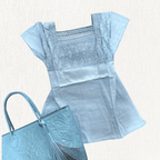 Blusa Rombo Unitono - MÉXICO ARTE Y MODA - Blusa Bordada