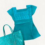 Blusa Rombo Unitono - MÉXICO ARTE Y MODA - Blusa Bordada