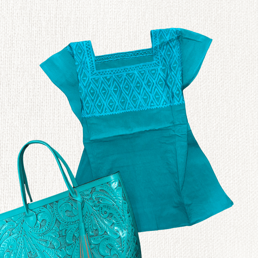 Blusa Rombo Unitono - MÉXICO ARTE Y MODA - Blusa Bordada