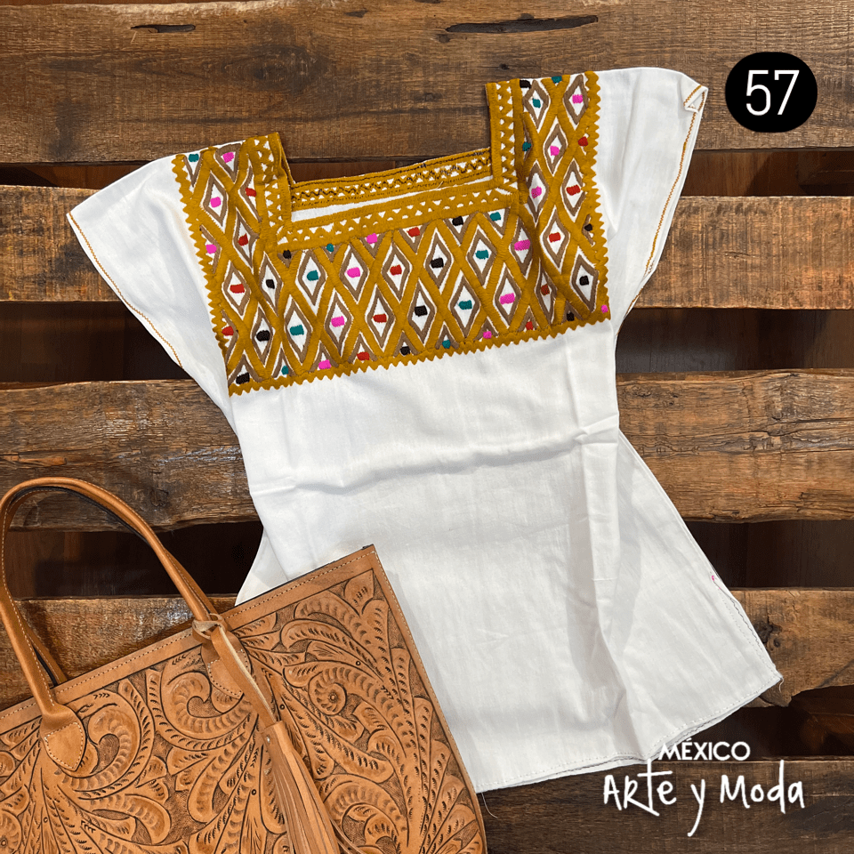 Blusa Rombos - MÉXICO ARTE Y MODA - Blusa Bordada