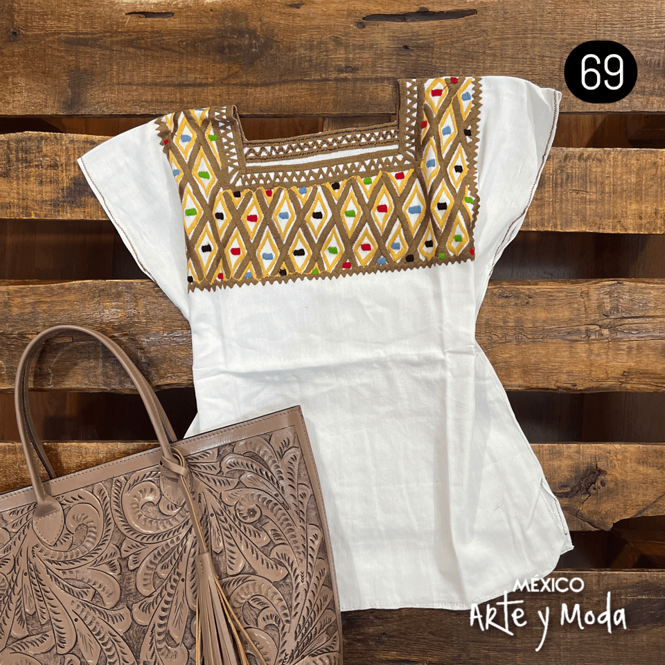 Blusa Rombos - MÉXICO ARTE Y MODA - Blusa Bordada