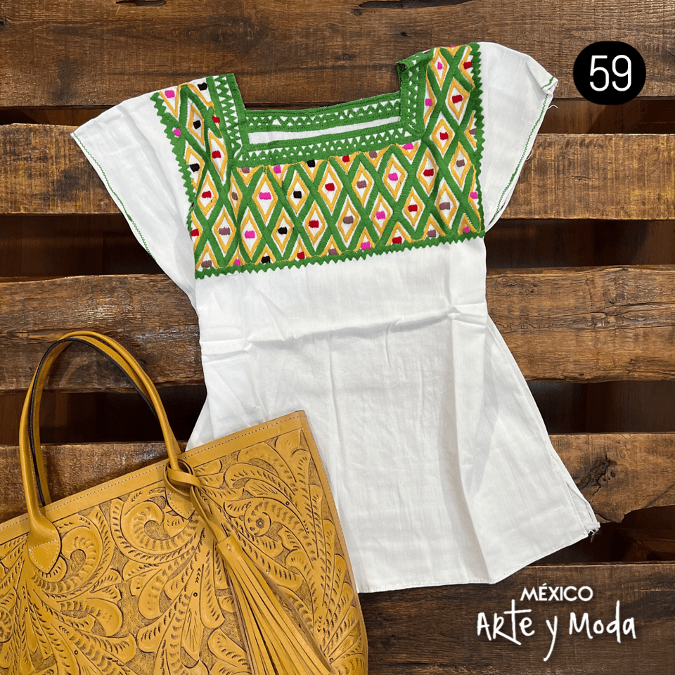 Blusa Rombos - MÉXICO ARTE Y MODA - Blusa Bordada