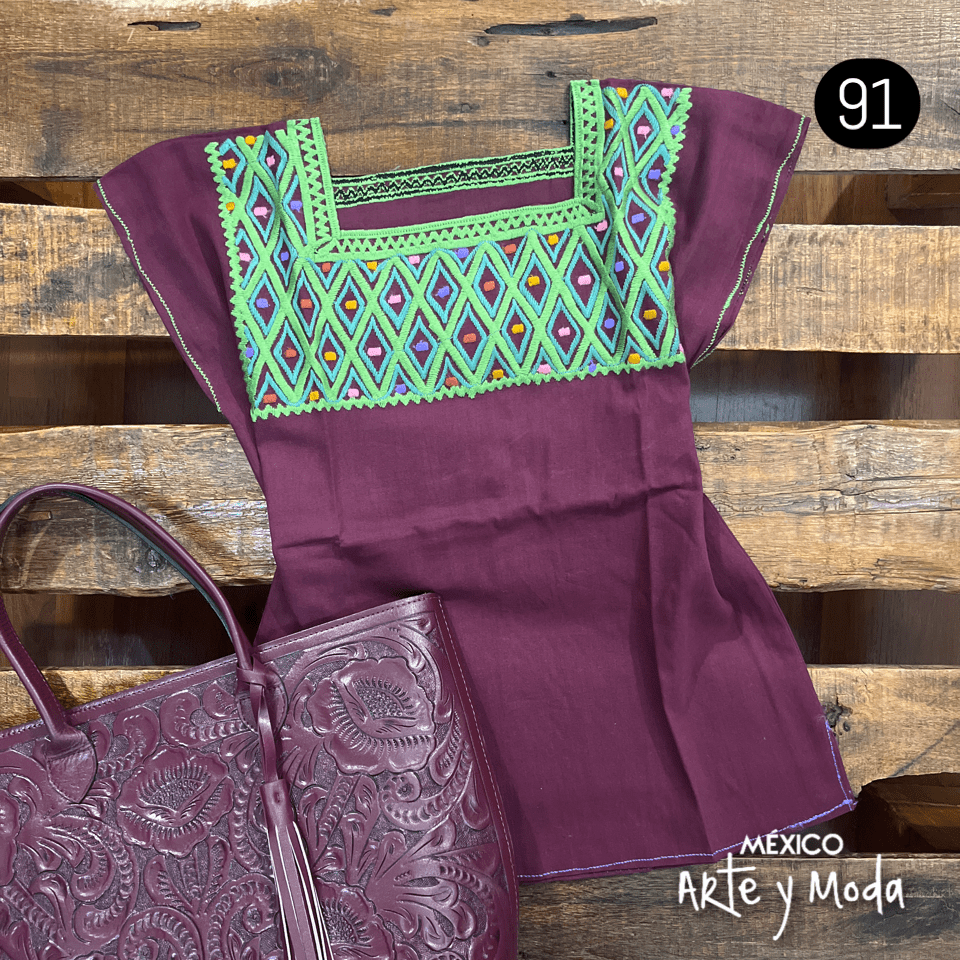 Blusa Rombos - MÉXICO ARTE Y MODA - Blusa Bordada