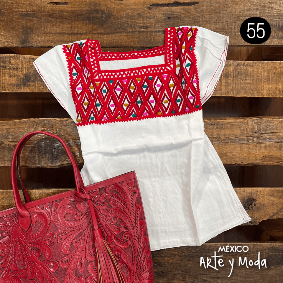 Blusa Rombos - MÉXICO ARTE Y MODA - Blusa Bordada