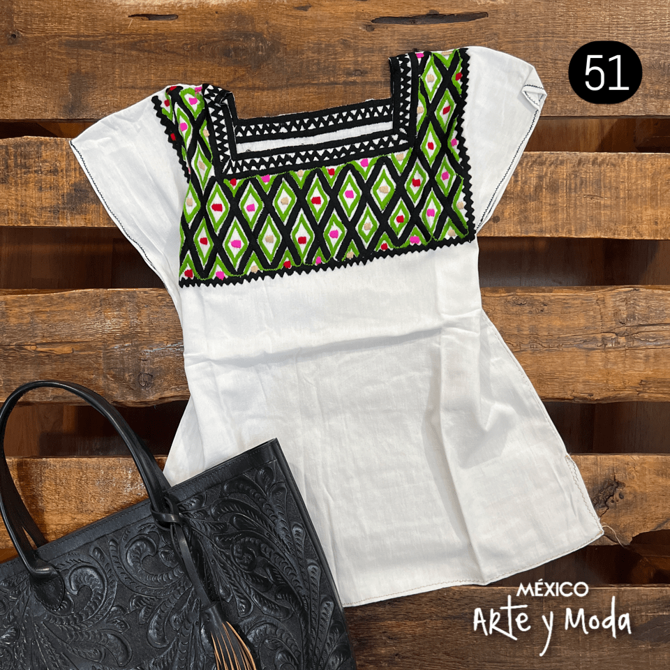 Blusa Rombos - MÉXICO ARTE Y MODA - Blusa Bordada