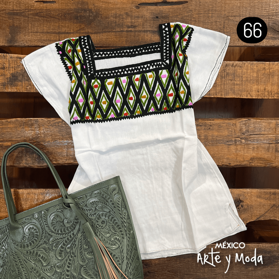 Blusa Rombos - MÉXICO ARTE Y MODA - Blusa Bordada