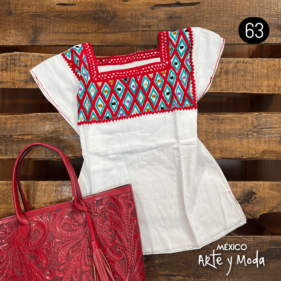Blusa Rombos - MÉXICO ARTE Y MODA - Blusa Bordada