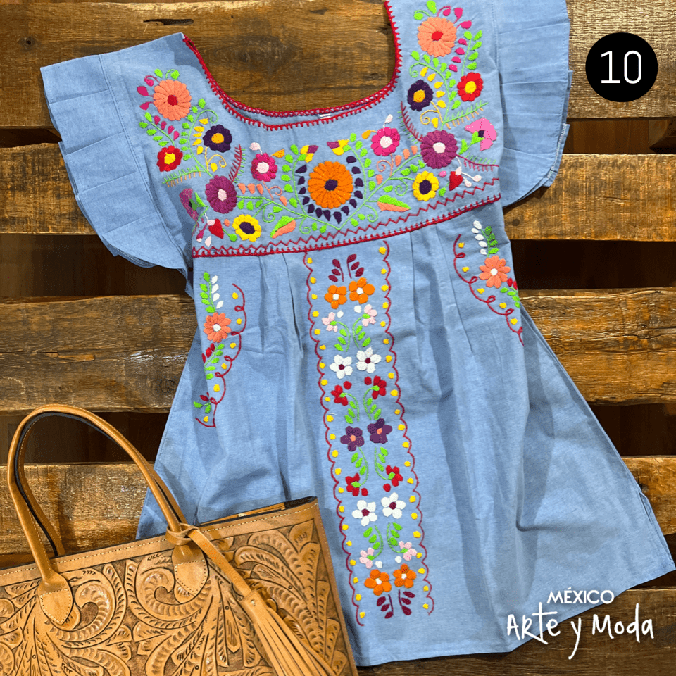 Blusa Tehuacan Moderna - MÉXICO ARTE Y MODA - Blusa Bordada