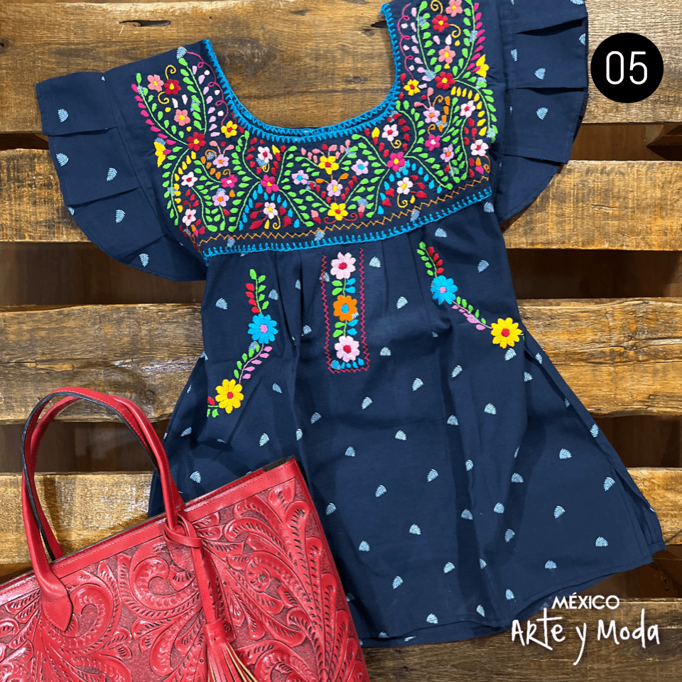 Blusa Tehuacan Moderna - MÉXICO ARTE Y MODA - Blusa Bordada