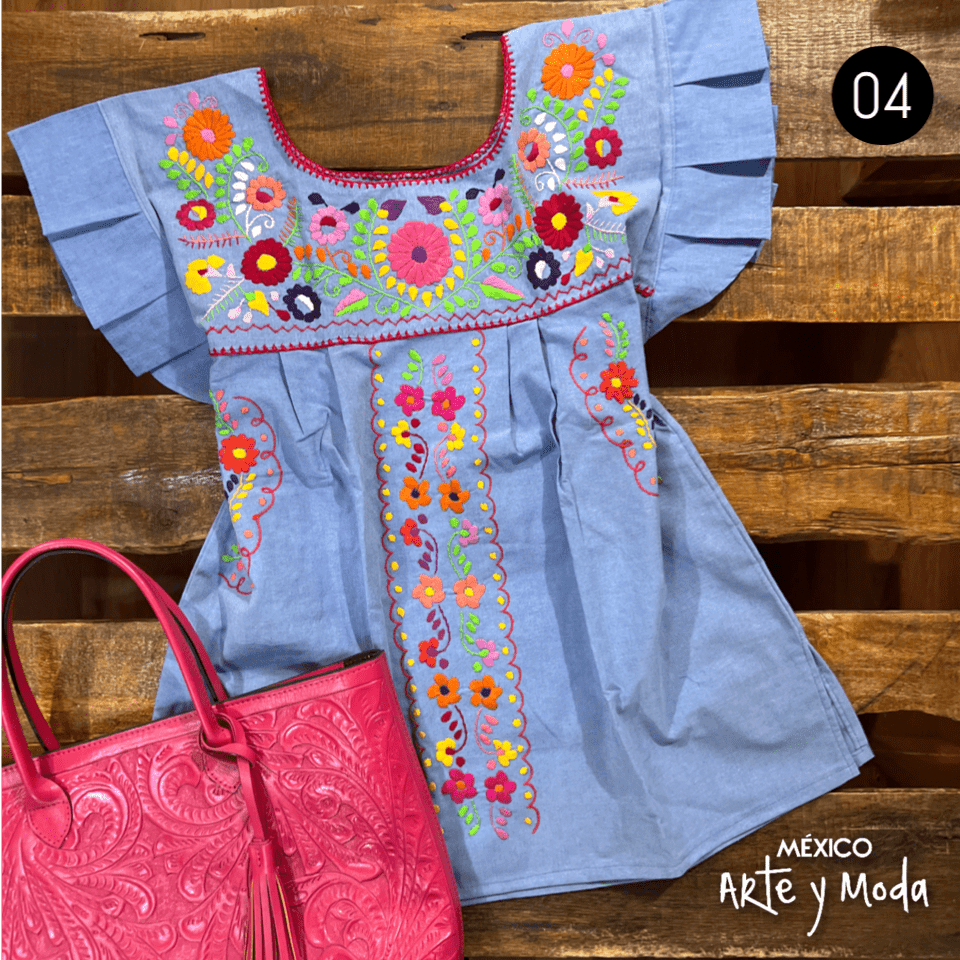 Blusa Tehuacan Moderna - MÉXICO ARTE Y MODA - Blusa Bordada