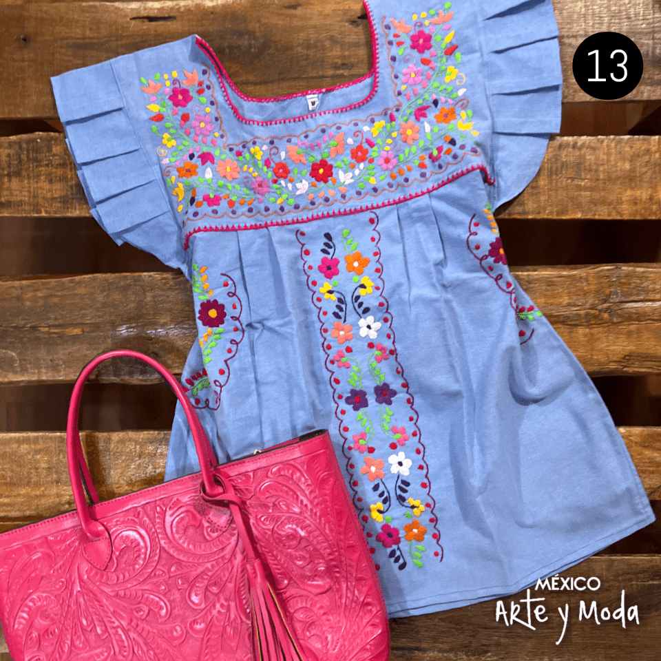 Blusa Tehuacan Moderna - MÉXICO ARTE Y MODA - Blusa Bordada