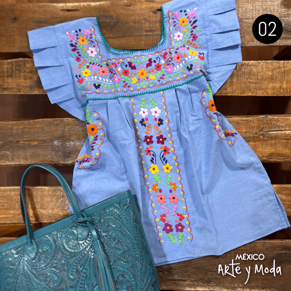 Blusa Tehuacan Moderna - MÉXICO ARTE Y MODA - Blusa Bordada