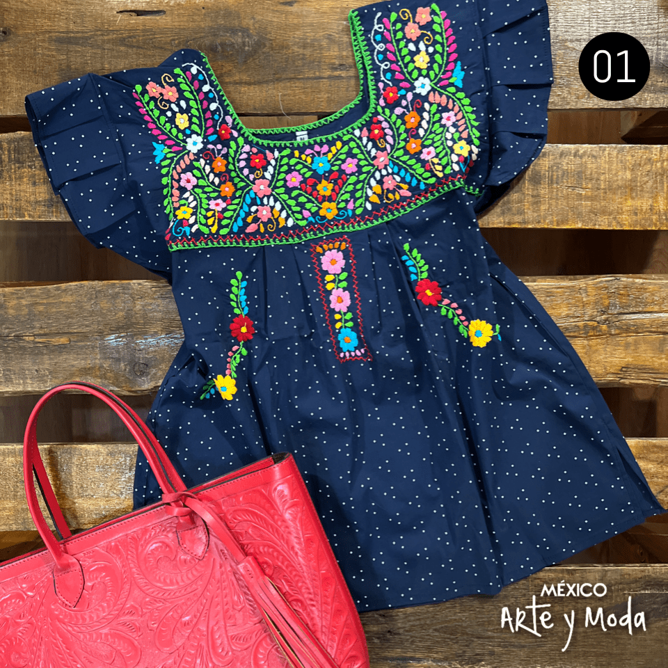 Blusa Tehuacan Moderna - MÉXICO ARTE Y MODA - Blusa Bordada