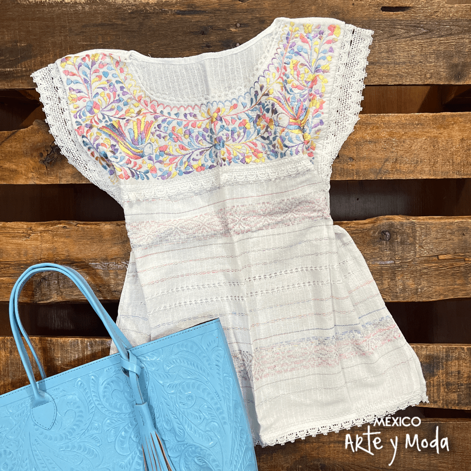 Blusa Telar Paloma - MÉXICO ARTE Y MODA - Blusa Bordada
