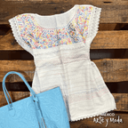 Blusa Telar Paloma - MÉXICO ARTE Y MODA - Blusa Bordada