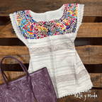Blusa Telar Paloma - MÉXICO ARTE Y MODA - Blusa Bordada