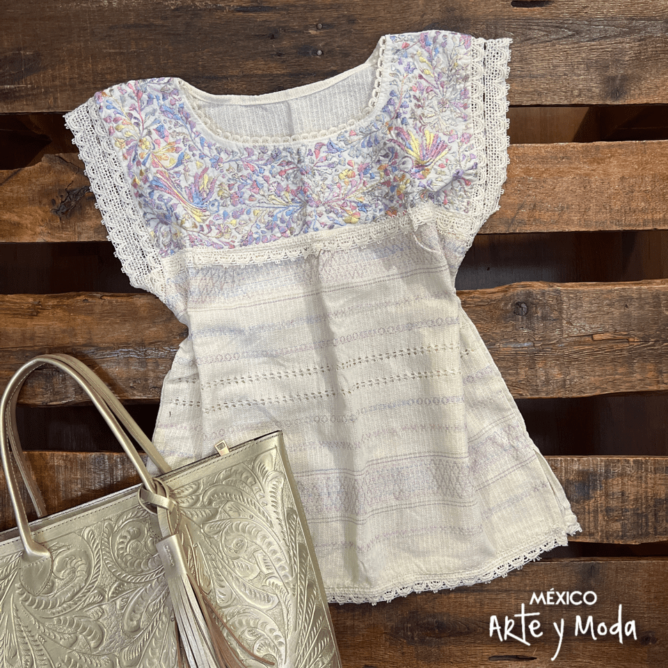 Blusa Telar Paloma - MÉXICO ARTE Y MODA - Blusa Bordada