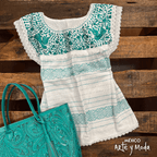 Blusa Telar Paloma - MÉXICO ARTE Y MODA - Blusa Bordada