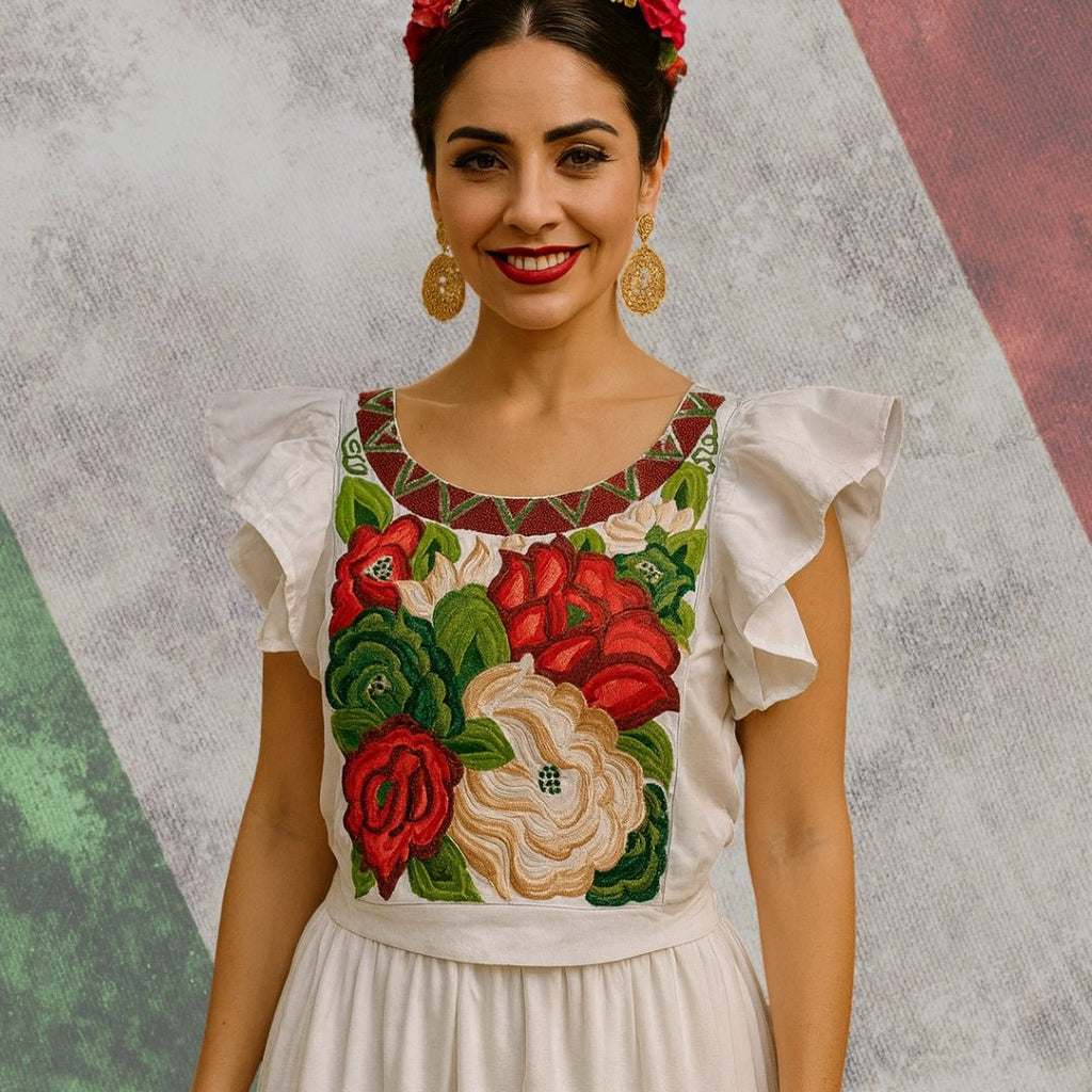 Blusa Tuluk Patria - MÉXICO ARTE Y MODA - Blusa Bordada