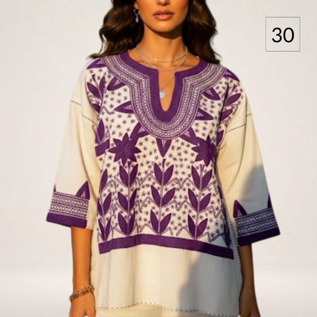 Blusa Milpa Bohemia | Bordado a mano