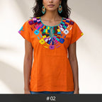 Santa Martha Flowers Blouse