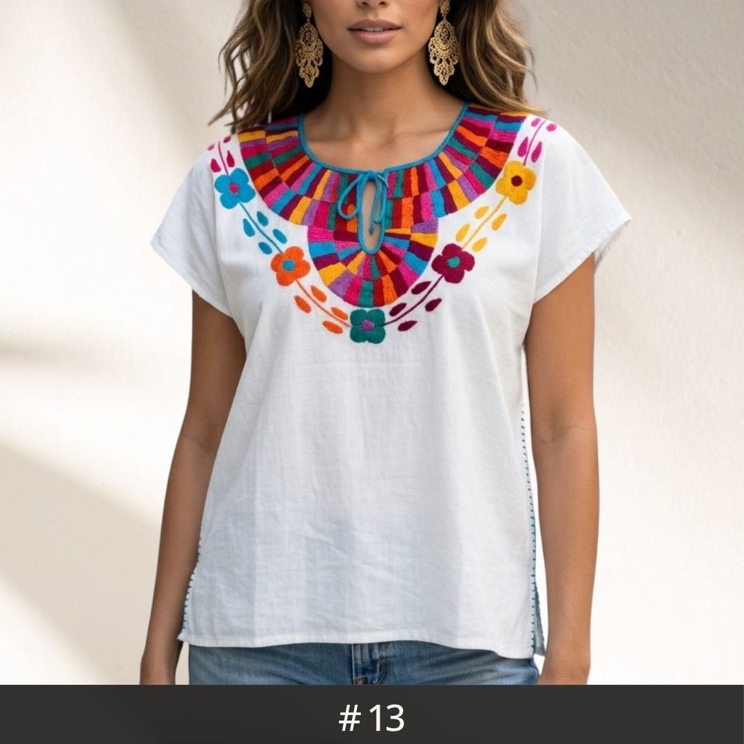 Santa Martha Flowers Blouse