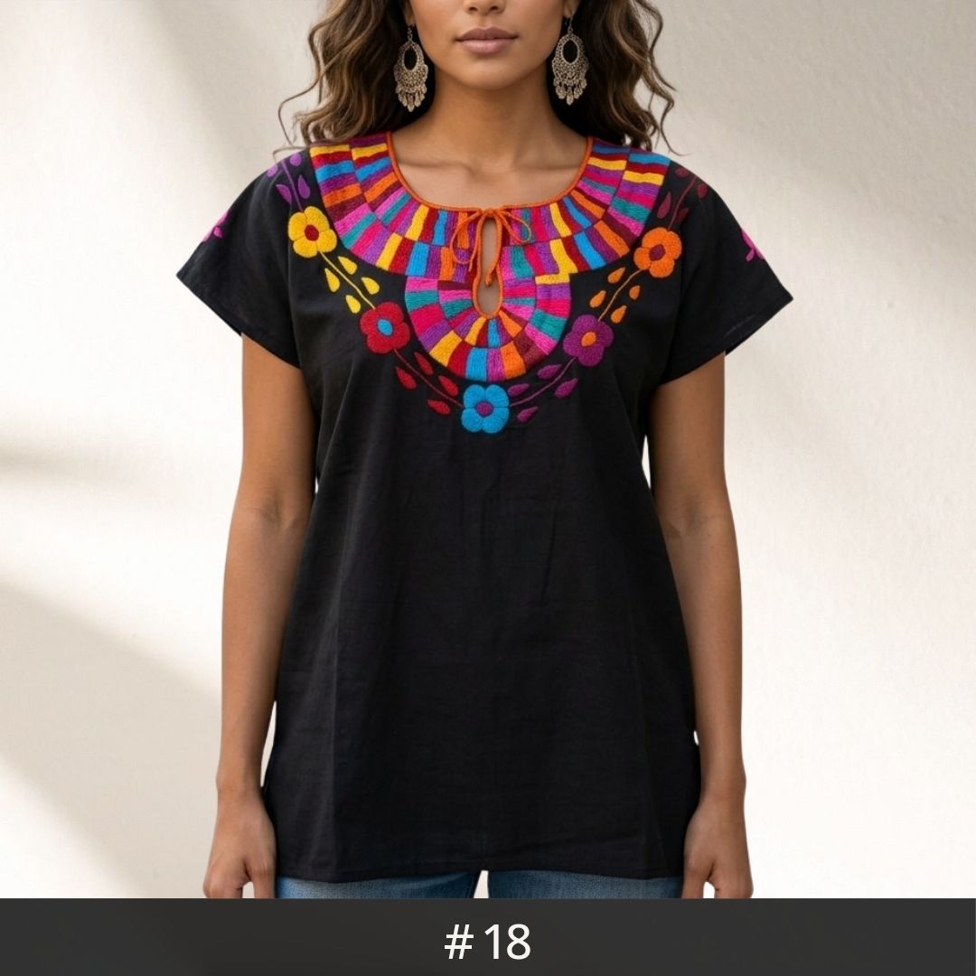 Santa Martha Flowers Blouse