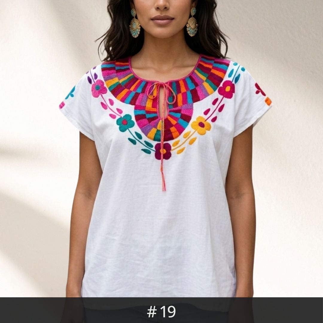 Santa Martha Flowers Blouse