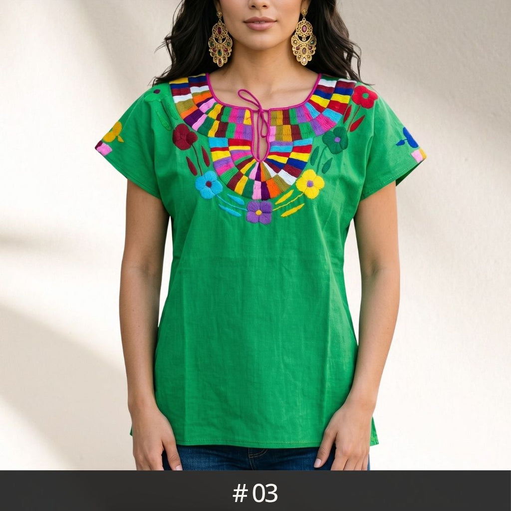Santa Martha Flowers Blouse