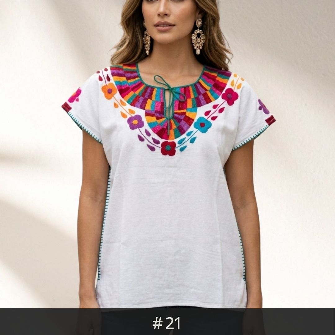 Santa Martha Flowers Blouse