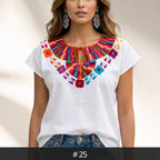 Santa Martha Flowers Blouse