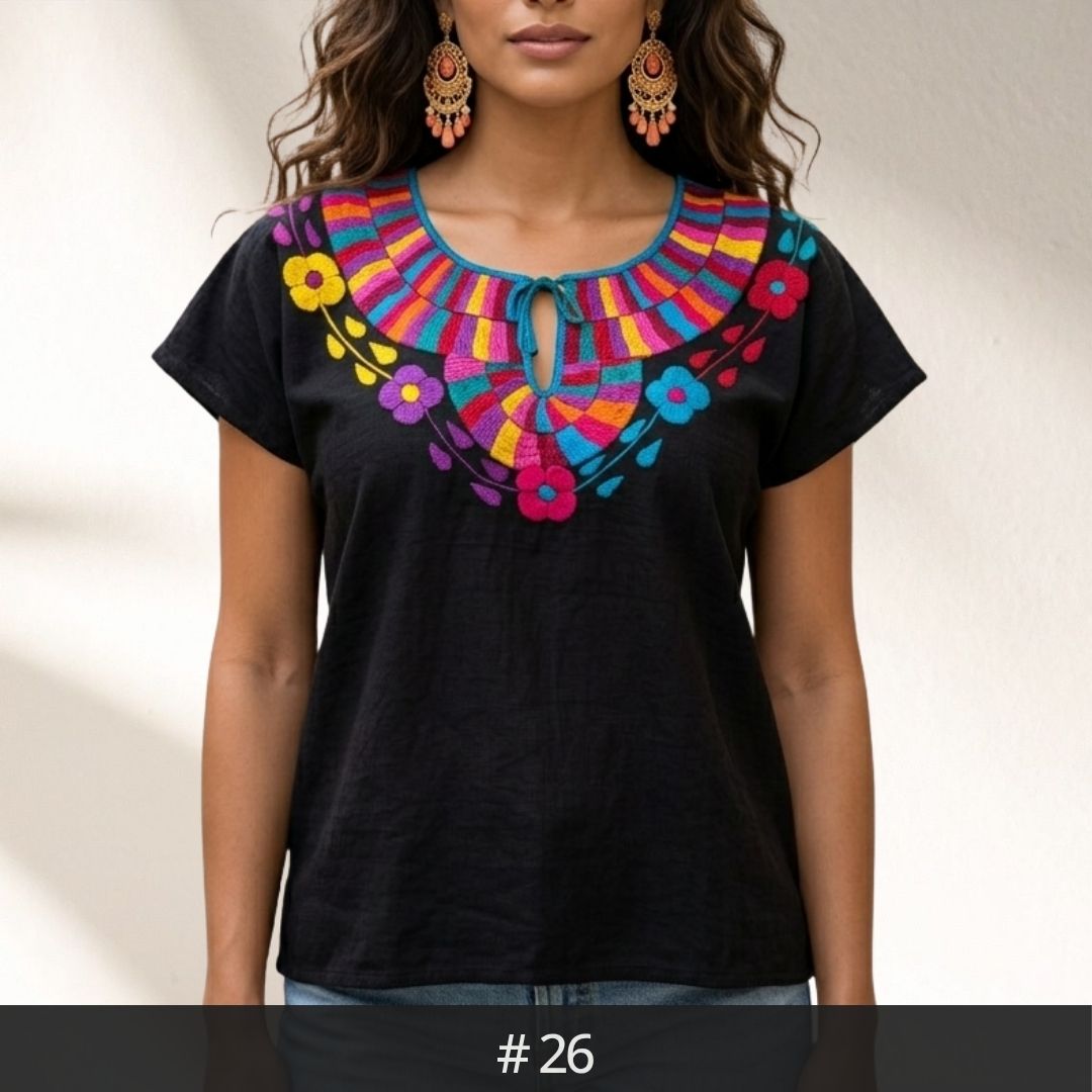 Santa Martha Flowers Blouse
