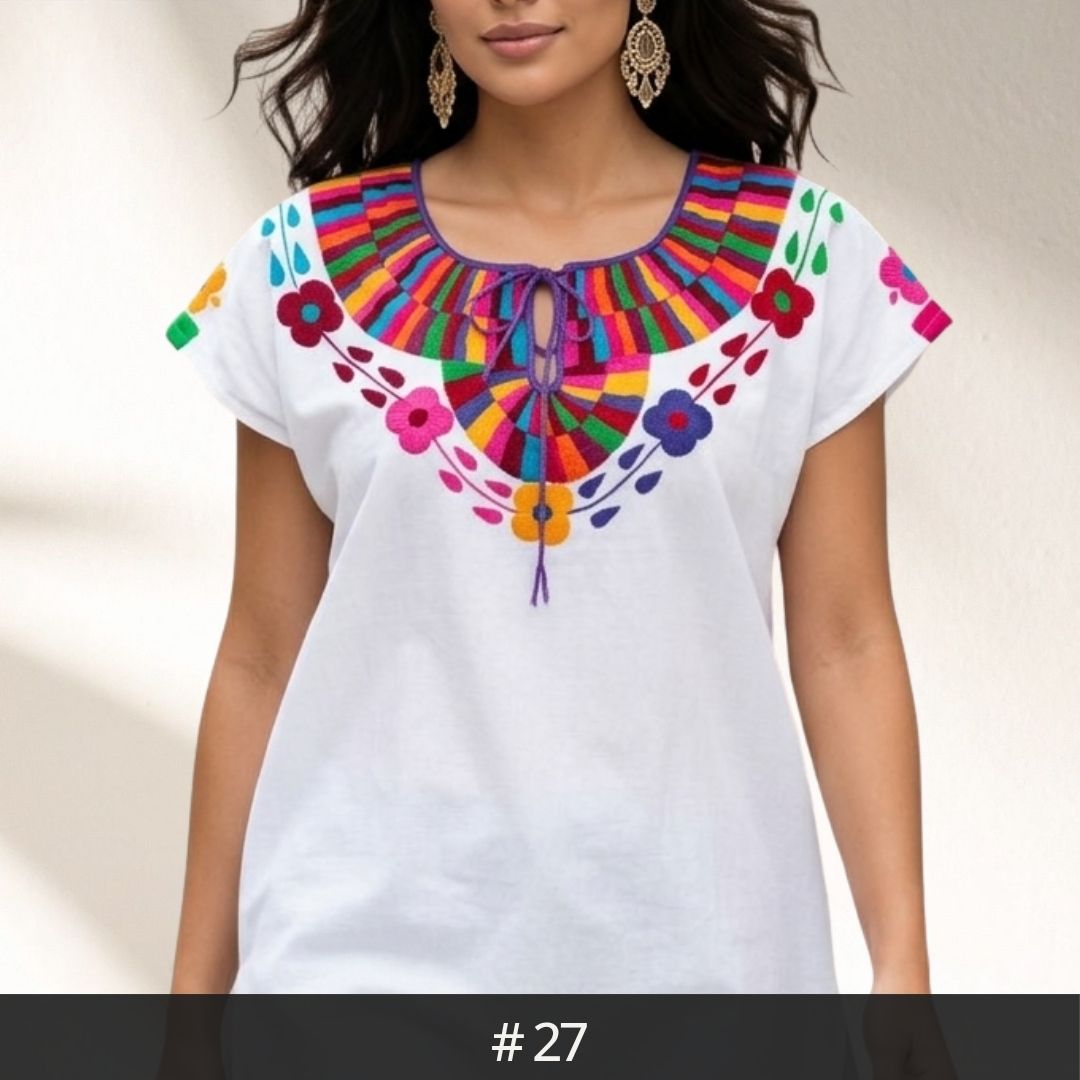 Santa Martha Flowers Blouse