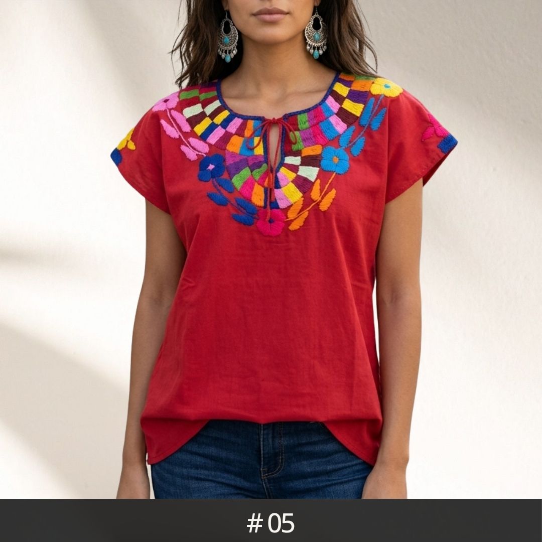 Santa Martha Flowers Blouse