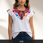 Santa Martha Flowers Blouse