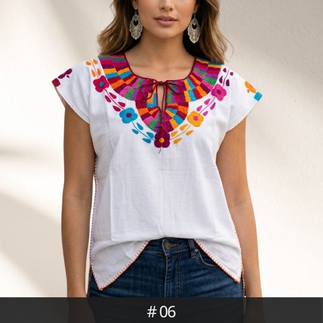 Santa Martha Flowers Blouse