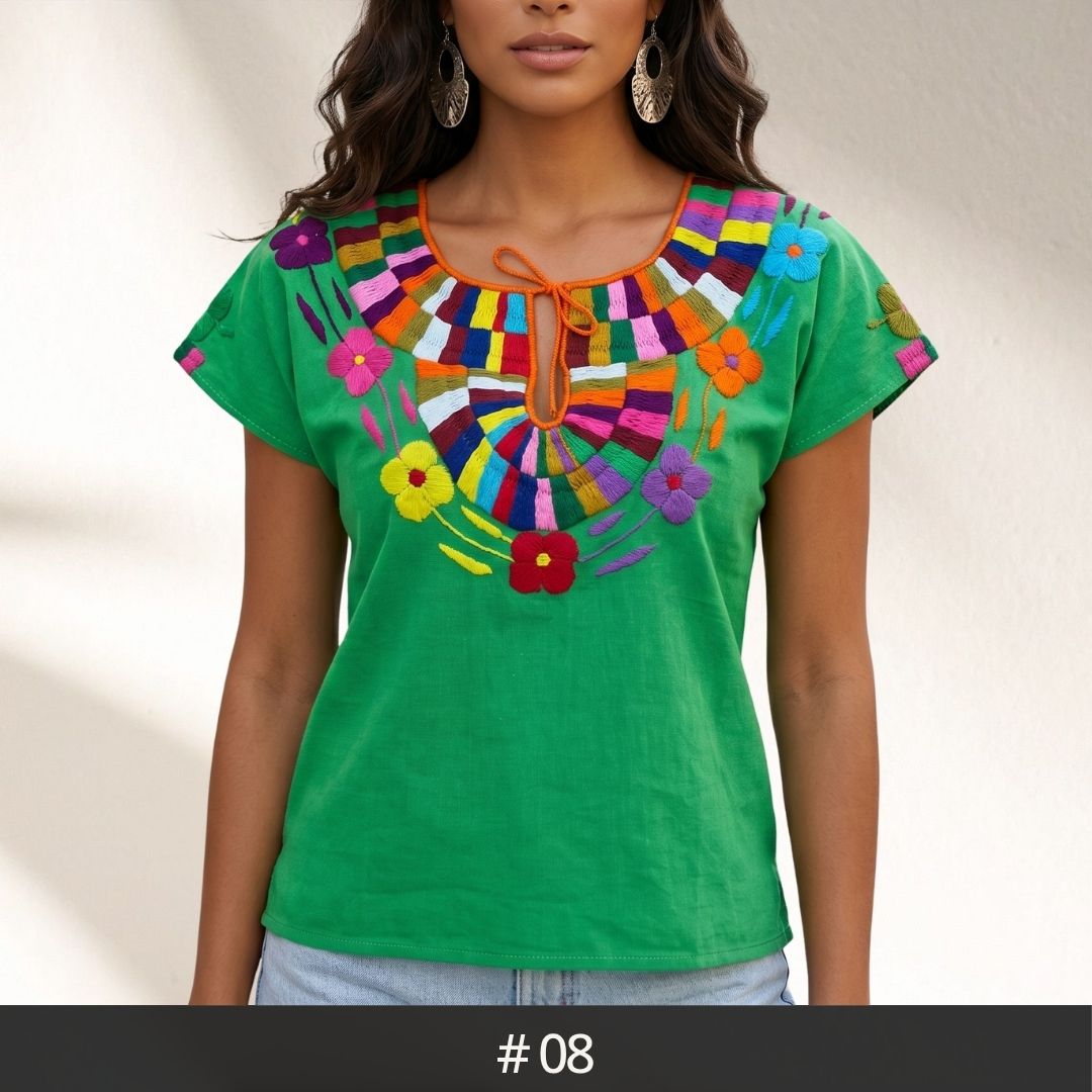 Santa Martha Flowers Blouse