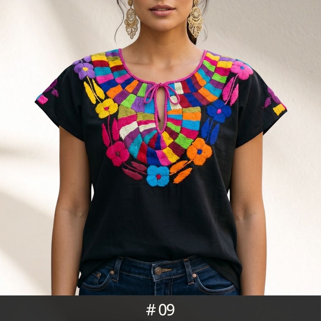 Santa Martha Flowers Blouse